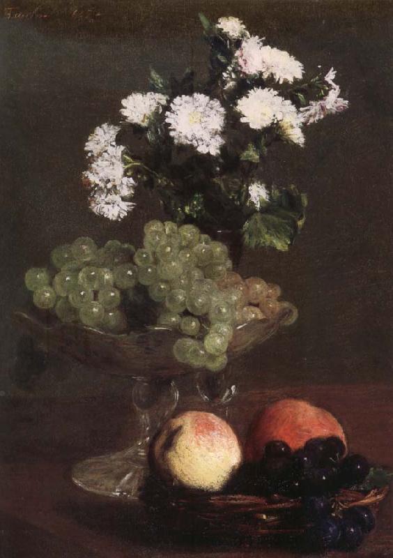 Henri Fantin-Latour Nature Morte aux Chrysanthemes et raisins Germany oil painting art